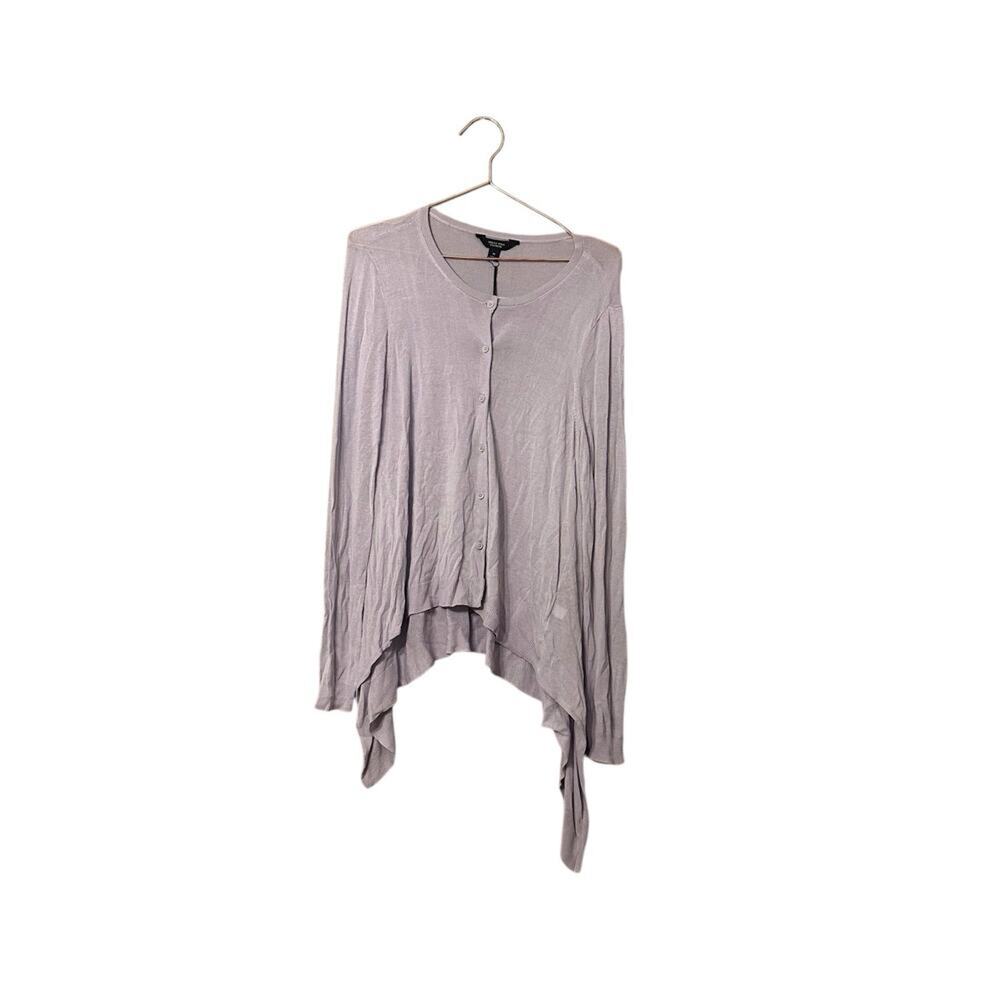 Simply Vera verawang lightweight pale purple button front cardigan